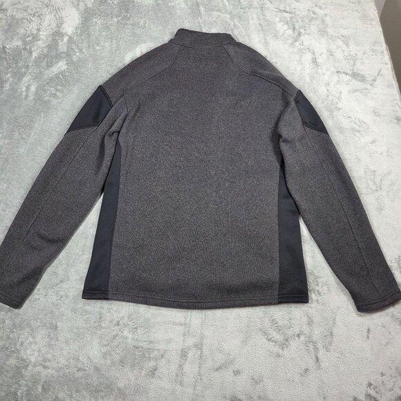 Spyder Jacket Mens Medium Gray Sweater Fleece Full Zip Hiking Outdoor Coat - Picture 6 of 8